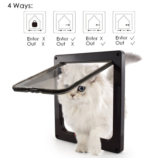 4-Way Locking Pet Door for Cats and Dogs: Ideal for Feline Freedom