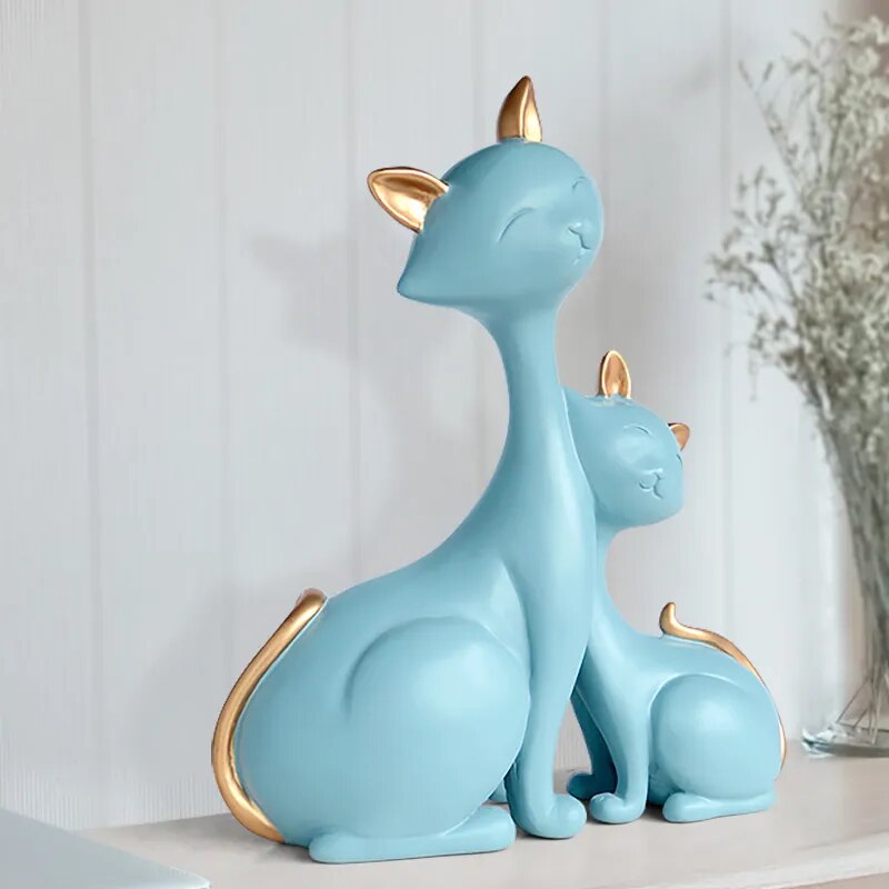 Cat Desk Decor: Charming Resin Cat Figurines