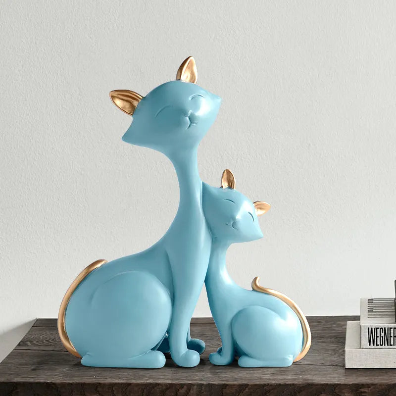 Cat Desk Decor: Charming Resin Cat Figurines