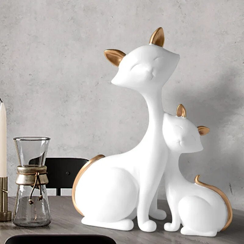 Cat Desk Decor: Charming Resin Cat Figurines