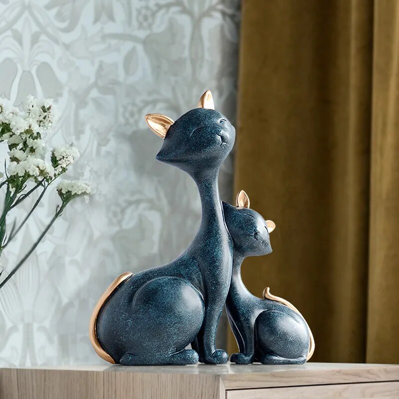 Cat Desk Decor: Charming Resin Cat Figurines