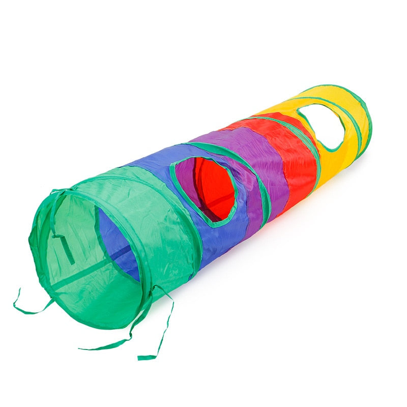 Collapsible Cat Tunnel with Peek Hole - Interactive Pet Toy