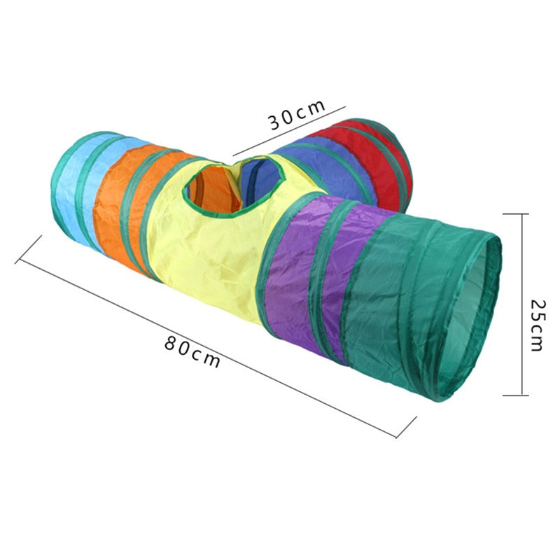 Collapsible Cat Tunnel with Peek Hole - Interactive Pet Toy