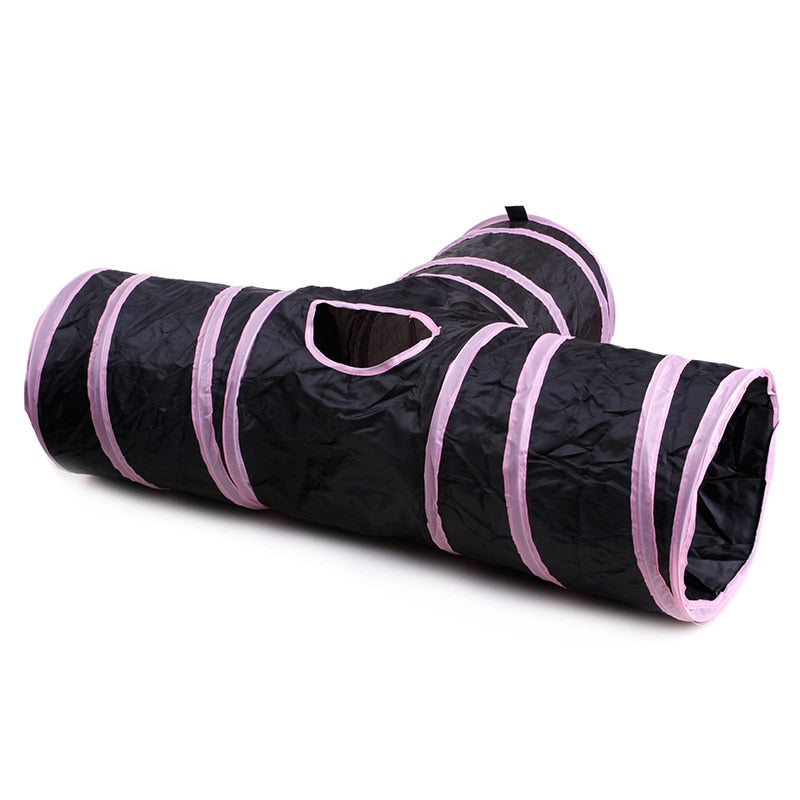 Collapsible Cat Tunnel with Peek Hole - Interactive Pet Toy