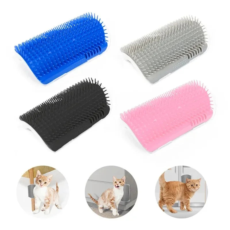 Corner Cat Brush for Massage and Hair Removal - Easy-to-Use Grooming Tool