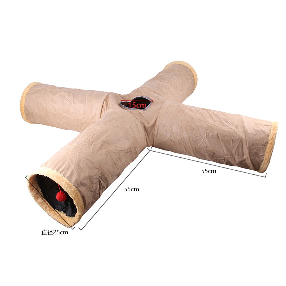 Collapsible Cat Tunnel with Peek Hole - Interactive Pet Toy