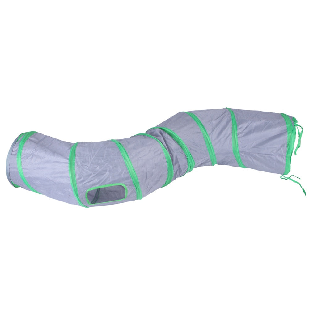 Collapsible Cat Tunnel with Peek Hole - Interactive Pet Toy