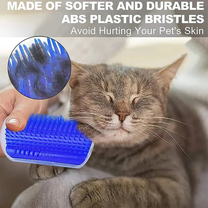 Corner Cat Brush for Massage and Hair Removal - Easy-to-Use Grooming Tool