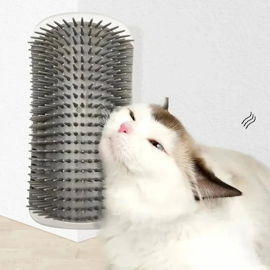 Corner Cat Brush for Massage and Hair Removal - Easy-to-Use Grooming Tool