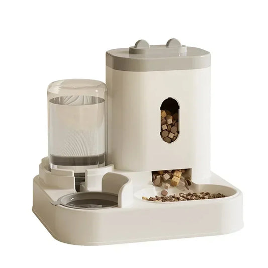 Automatic Pet Feeder with Water Fountain & Raised Stand - Large Capacity Bowl for Cats