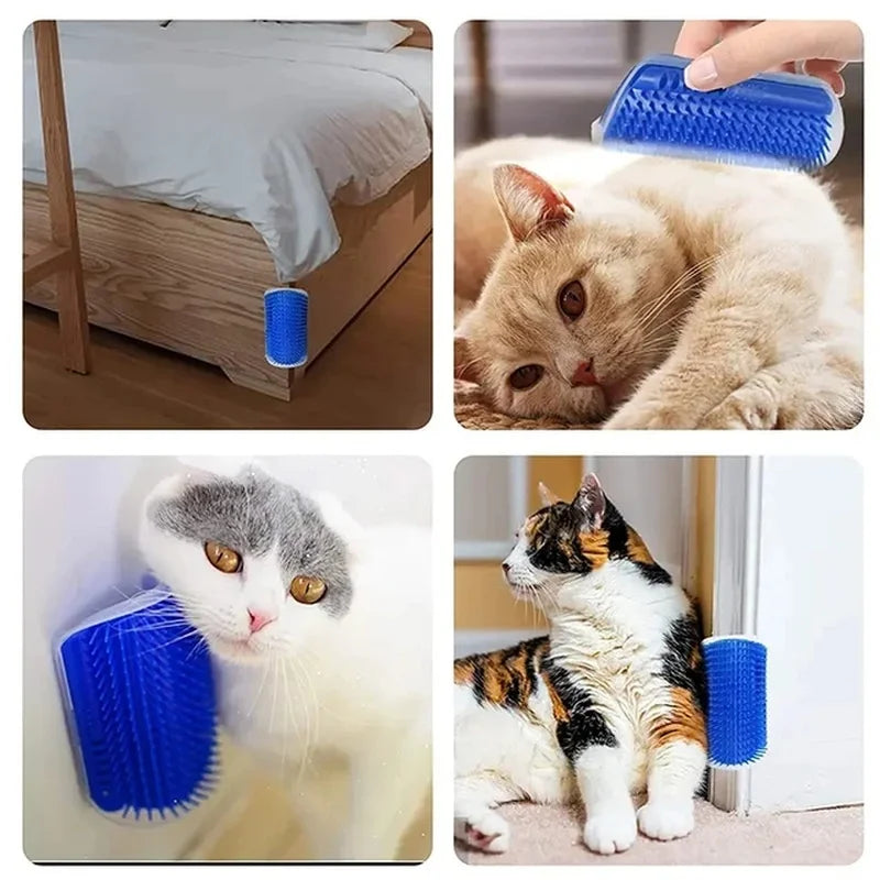 Corner Cat Brush for Massage and Hair Removal - Easy-to-Use Grooming Tool