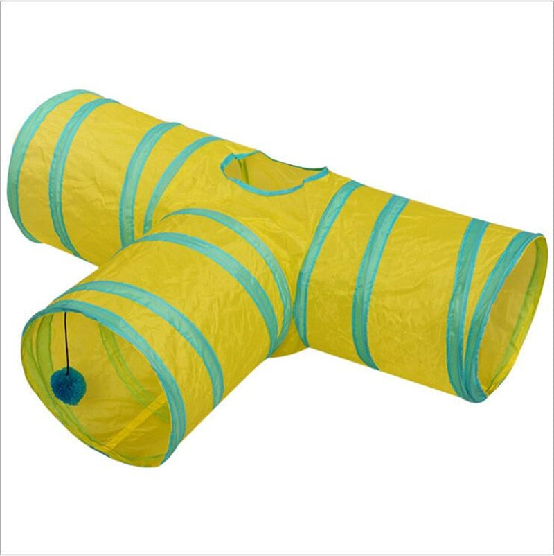 Collapsible Cat Tunnel with Peek Hole - Interactive Pet Toy